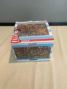 Where’s Waldo / Wally 3000 Teile Puzzle Wassermann 4 Teile fehlen - Bild 1 von 9