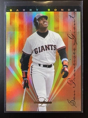 1995 Leaf Limited GOLD FOIL PRISM #4 Barry Bonds Baseball Card! Giants - Image 1 of 2