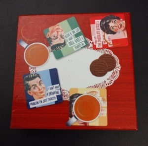 Vintage Collection of boxed set of 4 coasters. Good condition - Picture 1 of 3