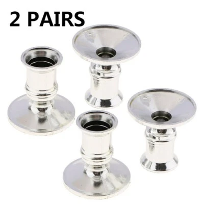 4x Single Straight Taper Candle Stick Holders Table Candles Party Decor - Image 1 of 4
