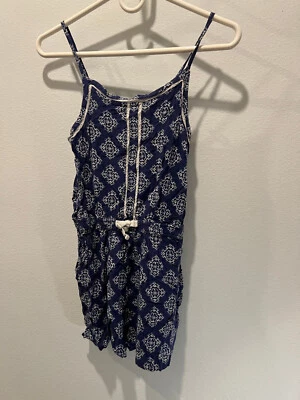 Vestido de Verano Tucker & Tate Niña Azul Sin Mangas Floral Encaje Acento Talla 12 Foto 1 de 4