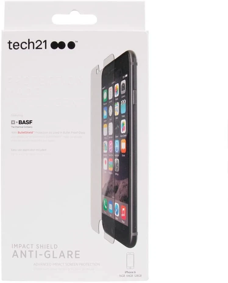 tech21 BASF BulletShield Glass Smart Impact Anti-Glare Screen Protector iPhone 6 - Image 1 of 4