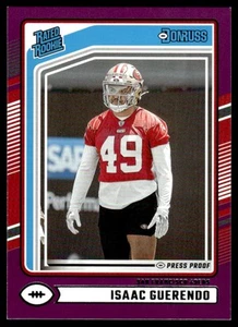 2024 Donruss Press Proof Rated Rookie Isaac Guerendo Rookie San Francisco 49ers - Picture 1 of 2