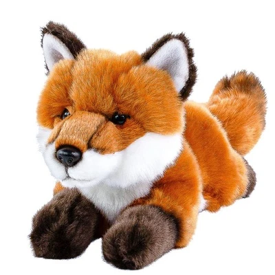 Kuscheltier Fuchs liegend rotbraun 30 cm (mit Schwanz) Plüschtier Plüschfuchs - Bild 1 von 4