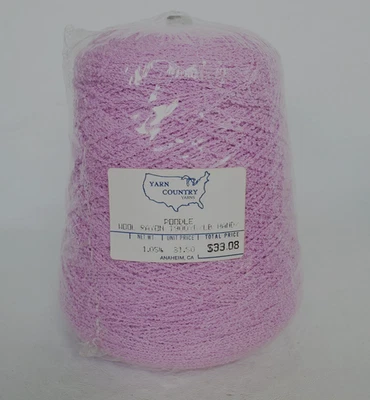 YARN COUNTRY Yarn WOOL RAYON Pink POODLE  1.05 lb Cone 1900 Yds  Dusty Rose - Image 1 of 4