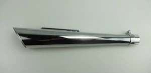 LONG Motorcycle Silencer Exhaust Slash Cut Bobber Custom Cafe Racer Chopper - Picture 1 of 12