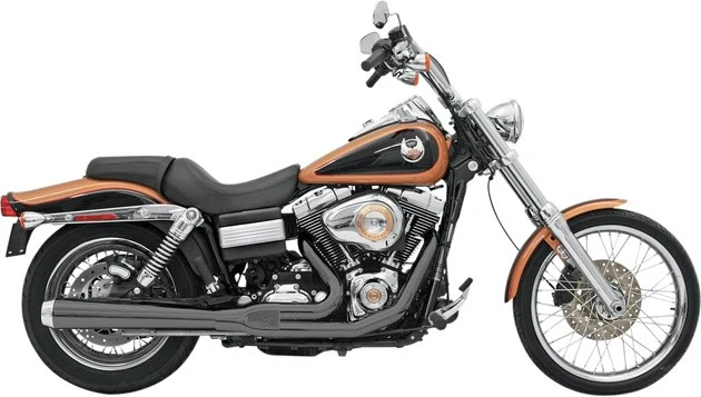Bassani Road Rage Long Megaphone Exhaust System 4" Black Harley Davidson Dyna Foto 1 de 1