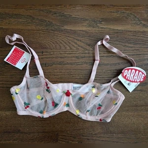 NEW PARADE SMALL Pink Sheer Fruit/Veggie Bra - Picture 1 of 6
