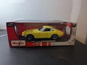 Maisto Special Edition 1971 Datsun 240Z 1:18 Scale Diecast Model Car Yellow New - Picture 1 of 6