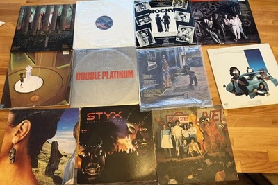 11 Vinyl Records- Classic Rock, KISS,Styx, The Doors Etc - Image 1 of 4