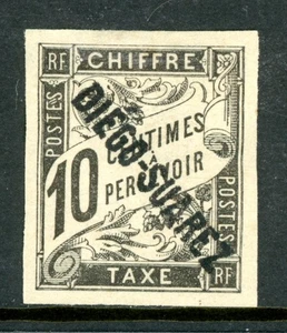 Diego Suarez 1892 French Colony 10¢ Black Postage Due Scott #J8 Mint W742 - Picture 1 of 6