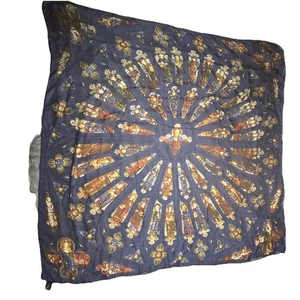 Sciarpa seta Westminster Abbey vetro colorato cattedrale di Notre Dame Parigi Beckford - Foto 1 di 18