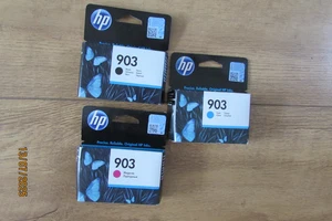 HP 903 Cyan, magenta & Nero Original Ink Cartridge for OfficeJet Pro 6960 6970 - Zdjęcie 1 z 2