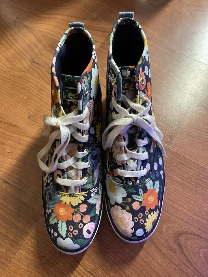 Keds x Rifle Paper Co. High Top Floral Sneakers – Women’s Size 8 - Image 1 of 4