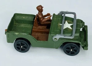 1976 CORGI JUNIORS Military WHIZZWHEELS WILLYS JEEP scale 1:64 made GT Britain - Picture 1 of 7
