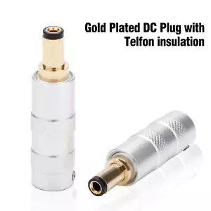 2x Connettore Spina Alimentazione 5,5mm x 2,5mm Placcato Oro per Cavo Alimentazione Audio HiFi Fai da Te - Foto 1 di 18