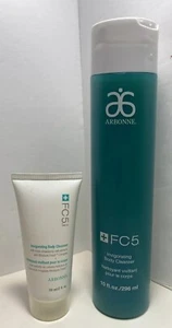 Arbonne +FC5 Invigorating Body Cleanser UNSEALED 10 fl oz & TRAVEL Size Lot *3G - Picture 1 of 3