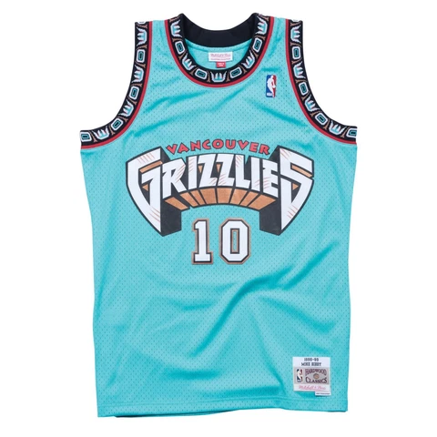 Mike Bibby Vancouver Grizzlies 1998-99 HWC Authentic Swingman Jersey  - Teal Cover