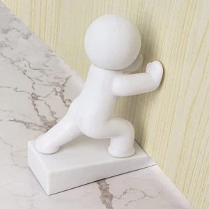 Cute Door Stopper, Decorative Door Stop, Protects Your Floors, White - Picture 1 of 11