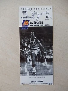 Paul Westphal Autographed Phoenix Suns vs Orlando January 22nd, 1995 Ticket - Picture 1 of 3