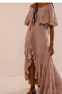 Free People Dancing On Air Maxi Dress Size M - Picture 1 of 5