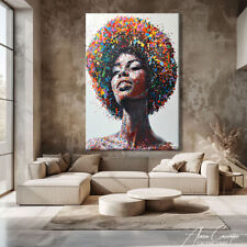 Frauen Afrikanische Kunst Wanddekoration Bunte Wandbilder Afro Mädchen Gesicht