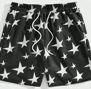 2024 Summer Men New Breathable Beach Pants Sport Casual Large Star Shorts Swim - Picture 1 of 2