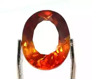 7.90 Ct Orange Sapphire Oval Shape Natural Certified Loose Gemstone With Gift - Picture 1 of 6