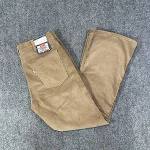 Vintage Levis 646 Corduroy Bell Bottom Pants 34x29 Brown 70s 80s New With Tags - Picture 1 of 13
