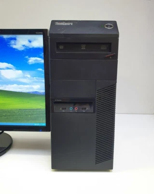 Lenovo ThinkCentre M-Serie Windows XP Gamer PC DVD i5 HD 4GB COM 250GB Computer - Bild 1 von 4
