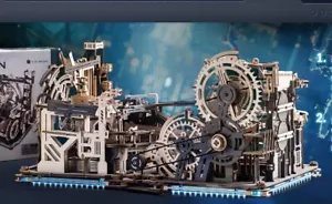 ROKR Puzzle 3D Legno Spazioporto Marmo Città Notturna con Collegamento Modello Regalo Adulti - Foto 1 di 35