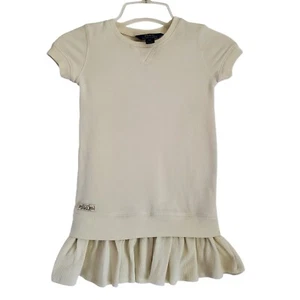 POLO RALPH LAUREN Girls 6x Dress Tennis Preppy Terry Fleece Beige - Picture 1 of 7
