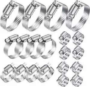 Kit Assortimento Morsetti Tubo Acciaio Inox, 20Pz 1/4-2 in (6-51Mm) Regolabile W - Foto 1 di 3