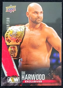 2021 UPPER DECK AEW DAX HARWOOD EXCLUSIVES #D 8/100 - Picture 1 of 2