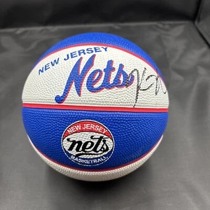 KEVIN DURANT SIGNED mini basketball - NJ/BROOKLYN NETS w/COA - Picture 1 of 4
