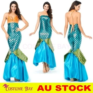 Adult Ladies Mermaid Princess Costume Halloween Dress Up Petti skirt Fancy Dress - Picture 1 of 7