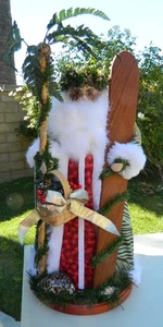 Muñeca Hawaiana Navidad SURFIN' SANTA Hecha a Mano Deborah Sawyer Edición Limitada - Imagen 1 de 11