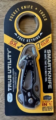 True Utility Smart Knife 11 Tools In 1 Free Key ring NEW - Image 1 of 4