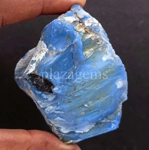 Natural Australian Sky-Blue Opal 807 Ct Certified Rough Opaque Gemstone 5ARI - Picture 1 of 9