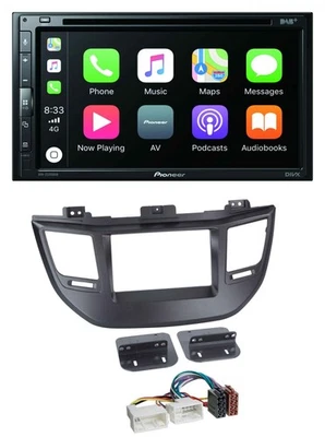 Pioneer DVD 2DIN MP3 DAB Bluetooth USB Autoradio für Hyundai Tucson ab 15 schwar - Bild 1 von 4