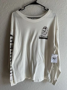 Women’s Large Georgia Bulldogs ‘47 BRAND Cream Long Sleeve T-Shirt 🔥 NWT - Picture 1 of 4