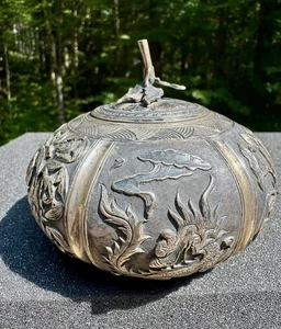 Antique Chinese Export Silver Box Early 20th Century / Late Qing Dynasty - 102 g - Picture 1 of 22