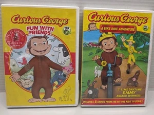 TWO CURIOUS GEORGE DVD'S: A Bike Ride Adventure (2011) Fun With Friends (2016)  - Picture 1 of 5