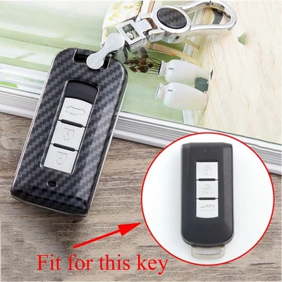 ABS Smart Key Shell Estuche Bolsa Llavero para Mitsubishi Outlander Lancer Eclipse Piezas Foto 1 de 4