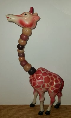 Juguete Jirafa Celuloide Lg Vintage 12" Único Bonito Foto 1 de 4