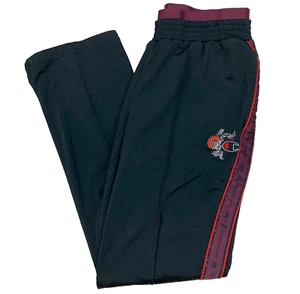 Champion - Pantaloni da donna taglia media - neri + righe accento marrone - zip alla caviglia - lounge - Foto 1 di 16