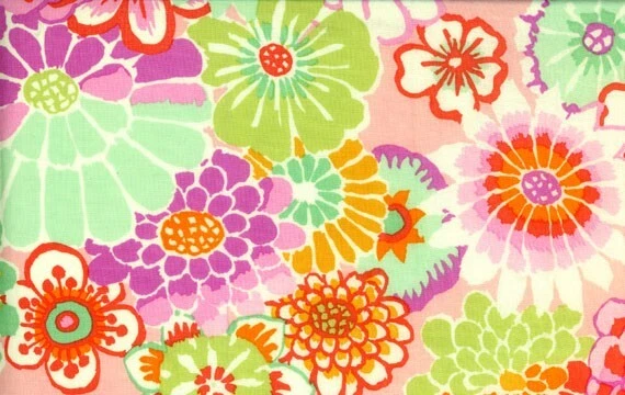 KAFFE FASSETT ASIAN CIRCLES PINK  33” X WOF  GP89    original issue - Image 1 of 1