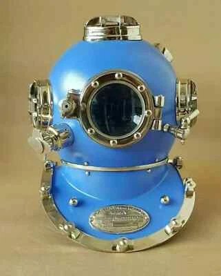 Casco de buceo antiguo de 18" estilo vintage de la Marina de los Estados Unidos Mark IIV de aguas profundas Foto 1 de 4
