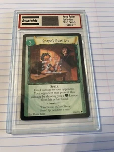 2001 HARRY POTTER SNAPES QUESTION CARD & MOVIE-WORN SHIRT SWATCH COA ENCASED - Picture 1 of 4