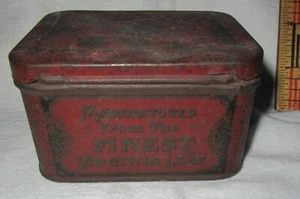 ANTIQUE OLD MYRTLE CUT RENOWN T&B GEORGE TUCKETT & SON TOBACCO TIN - Picture 1 of 5